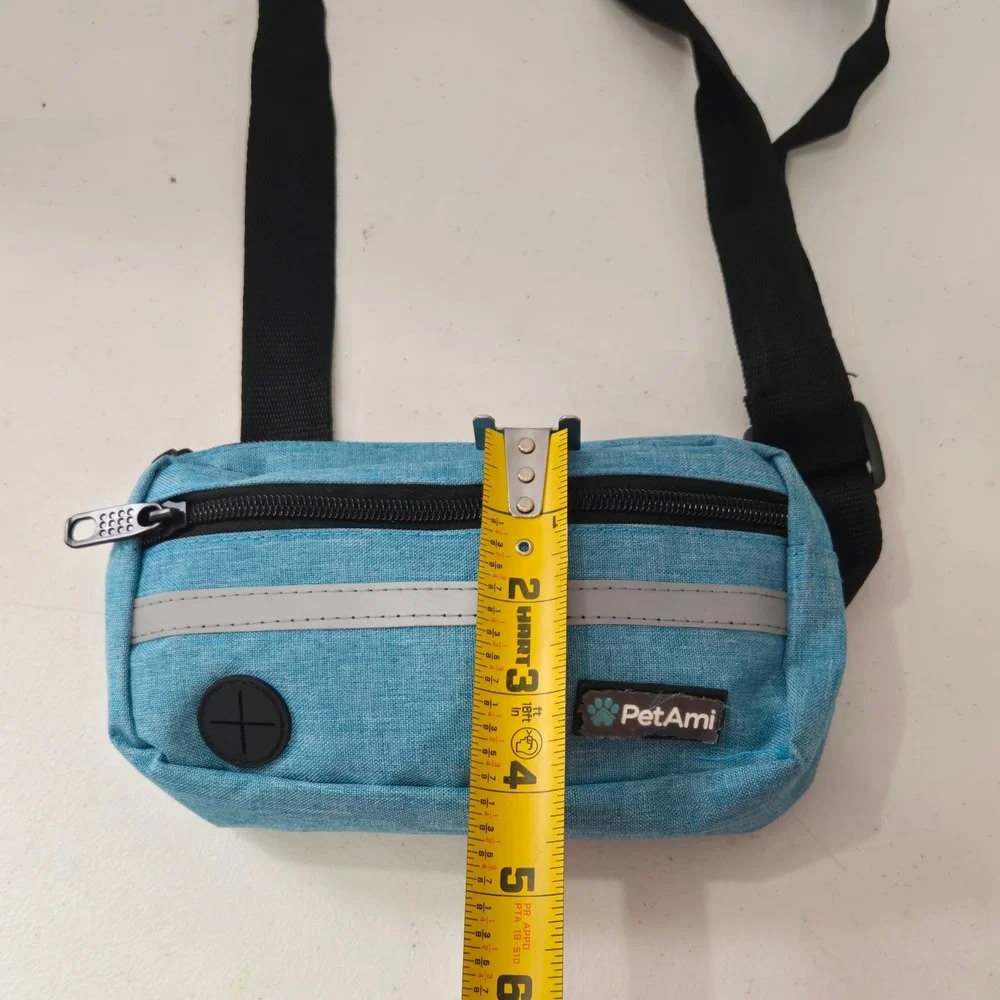 PetAmi Dog Walking Pack Waist Bag Blue Reflective Treat Pouch Waste Dispenser